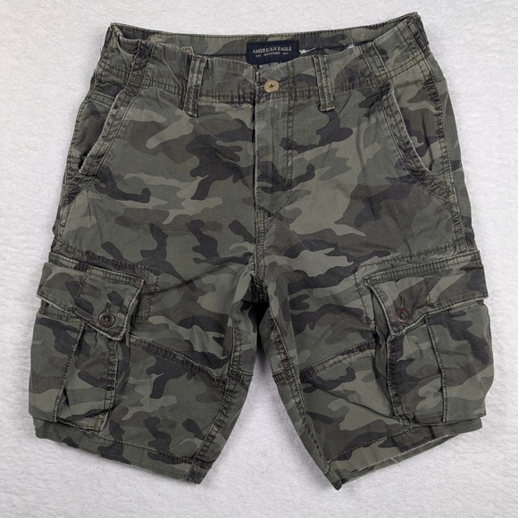 American Eagle Other - American‎ Eagle Cargo Shorts Mens 28 Green Camo Ne(x)t Level Flex Skater Grunge
